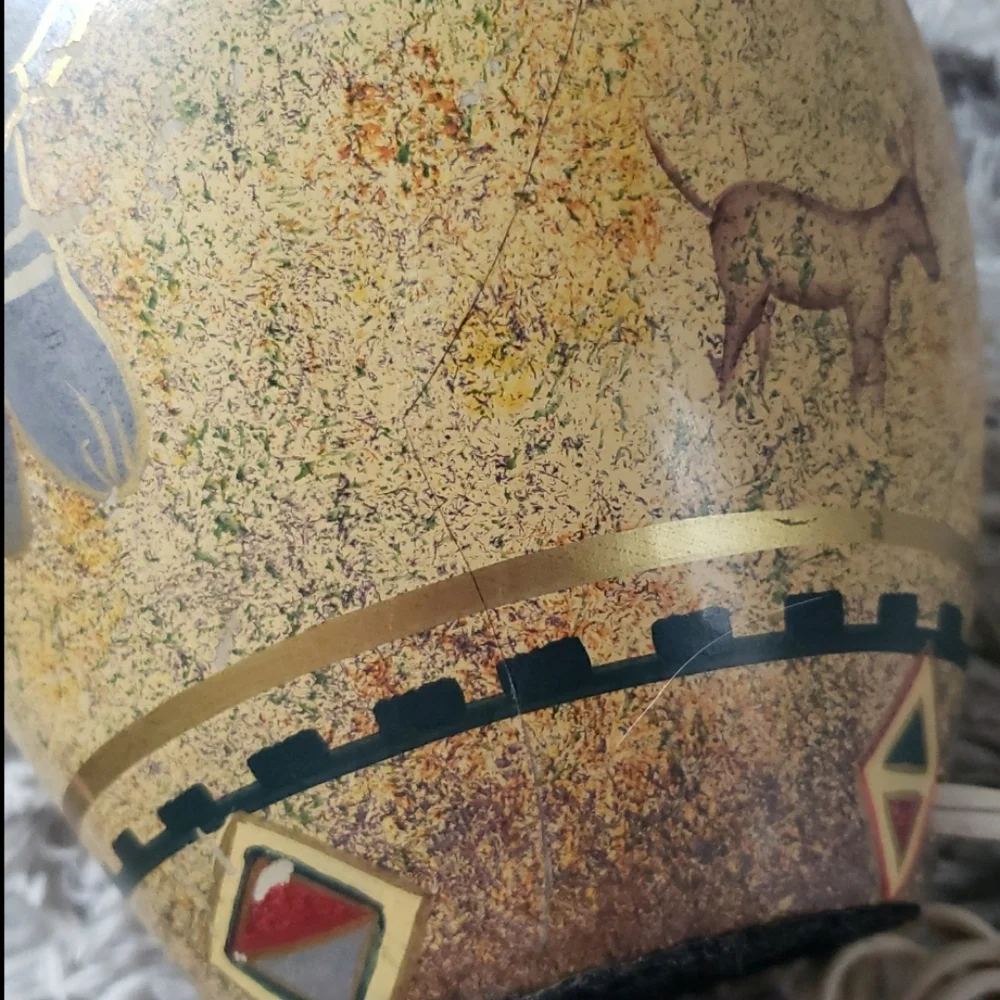 1999 Elephant Ceramic Table Lamp & Shade
